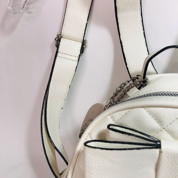 Betsey Johnson Small White Quilted Backpack - Picture 4 of 14